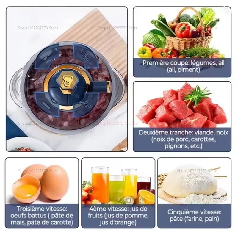 SteelChef Pro – 5L Electric Food Chopper